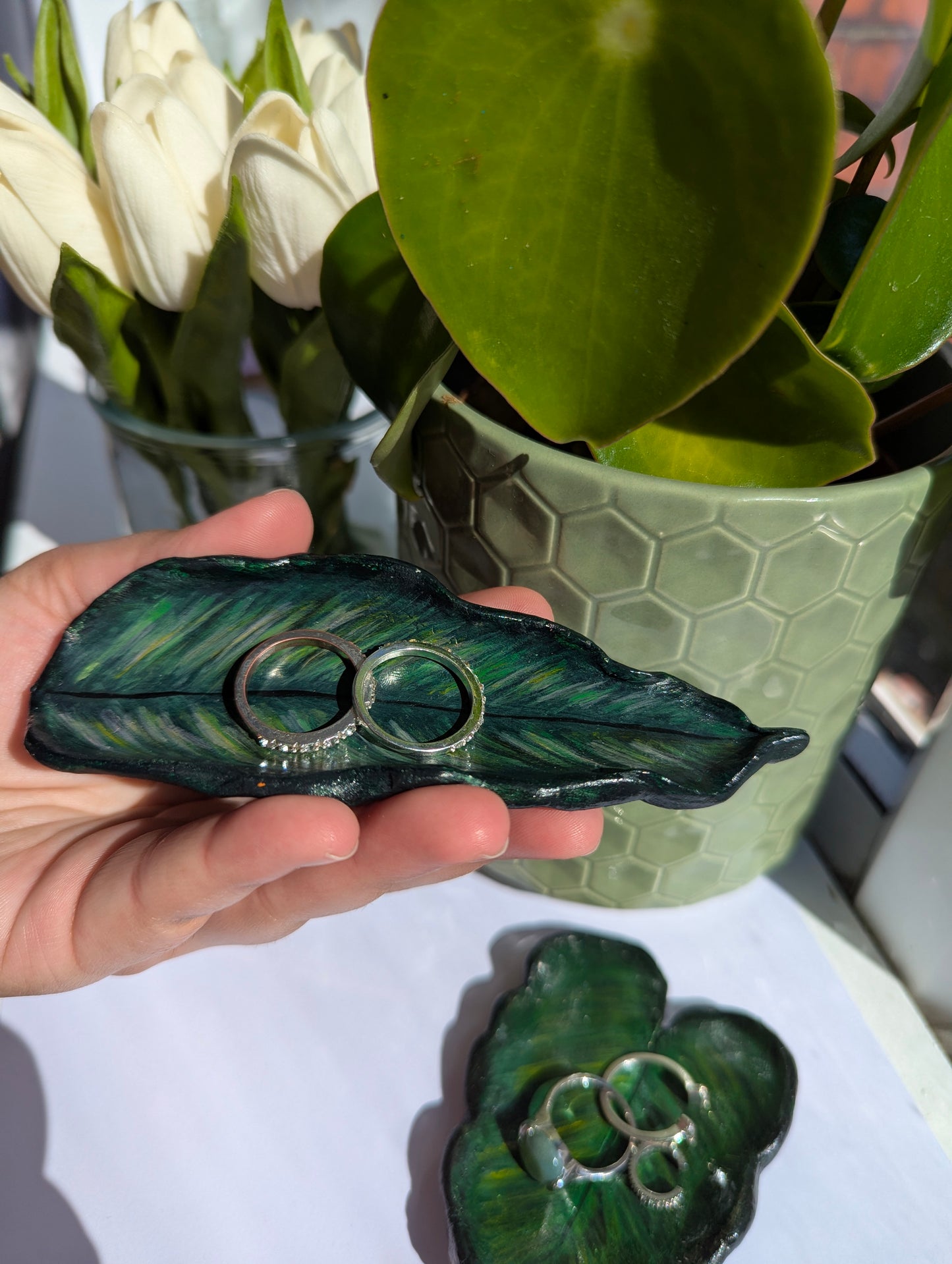 Clay Trinket Dishes (long leaf)