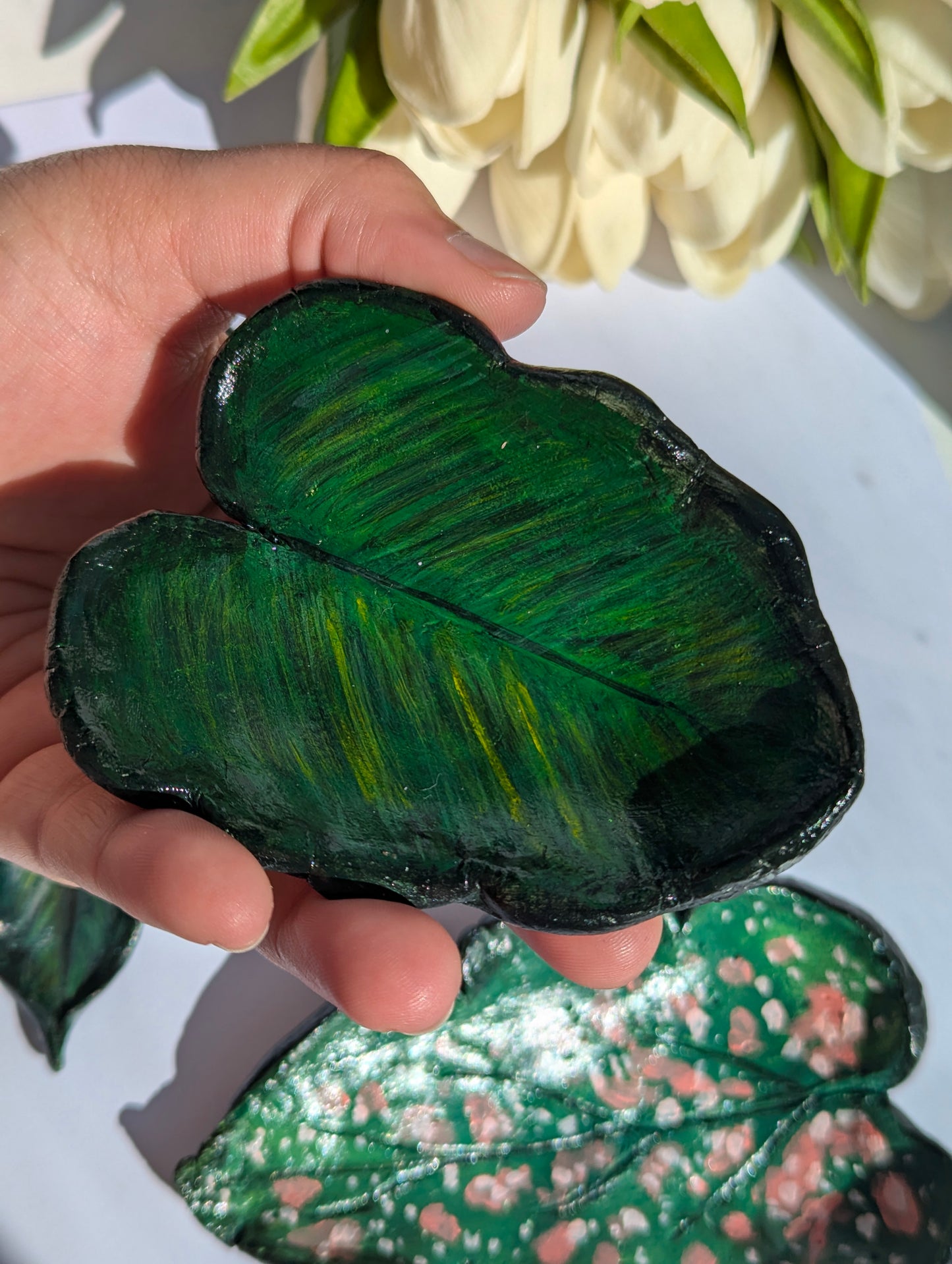 Clay Trinket Dishes (long leaf)